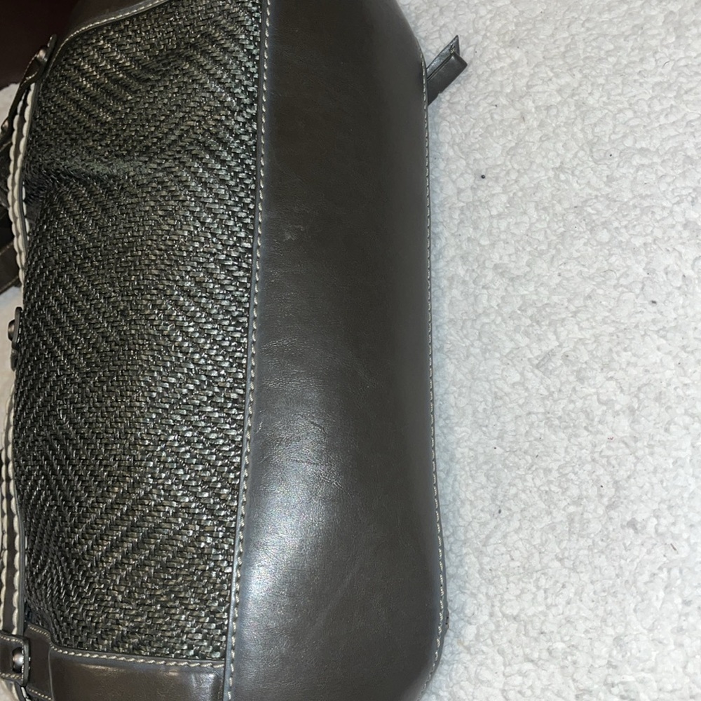 Francesco Biasia Gray Shoulder Bag Double Strap Magnetic Closure - Picture 7 of 15